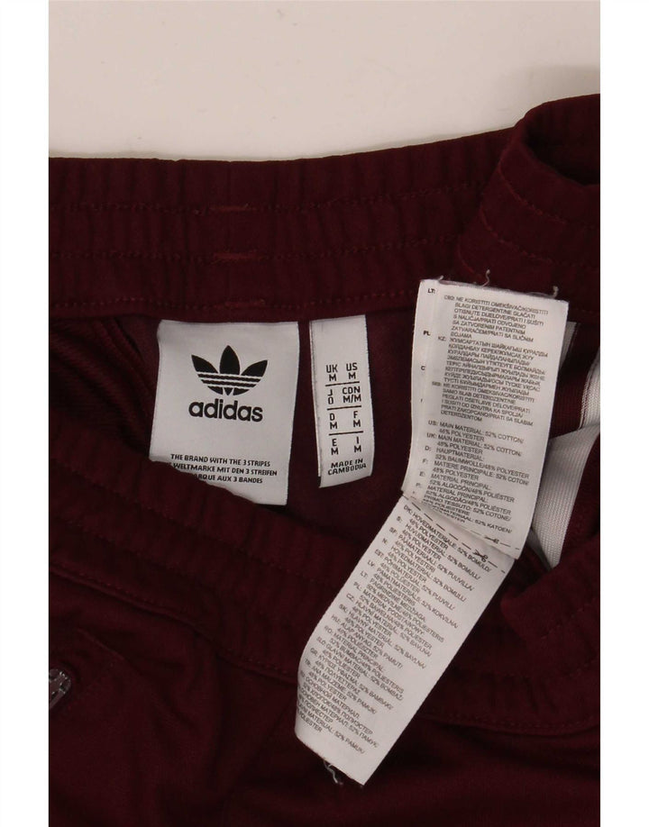 Pantaloni da tuta Adidas da uomo in cotone bordeaux medio