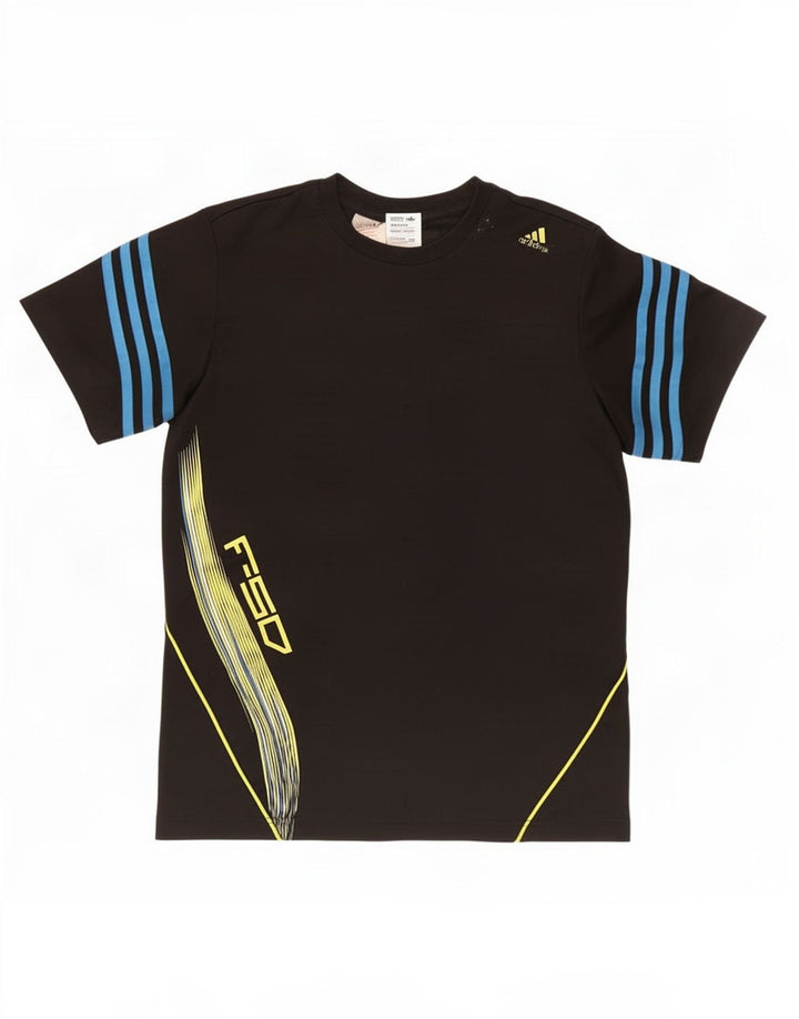 Maglietta grafica Adidas da ragazzo, 15-16 anni, in poliestere nero
