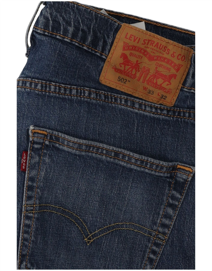 LEVI'S Mens 502 Tapered Jeans W33 L29 Blue Cotton