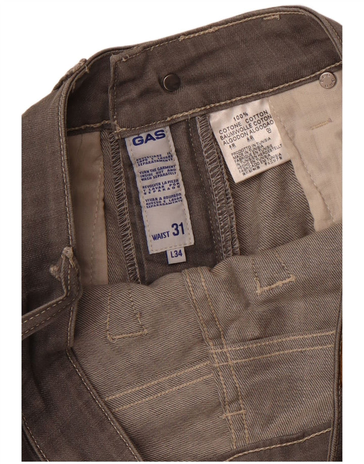 Jeans dritti slim da uomo GAS W31 L34 cotone grigio