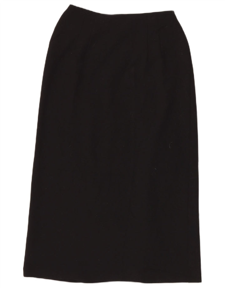 Gonna a portafoglio da donna Marks & Spencer UK 12 media W28 poliestere nero