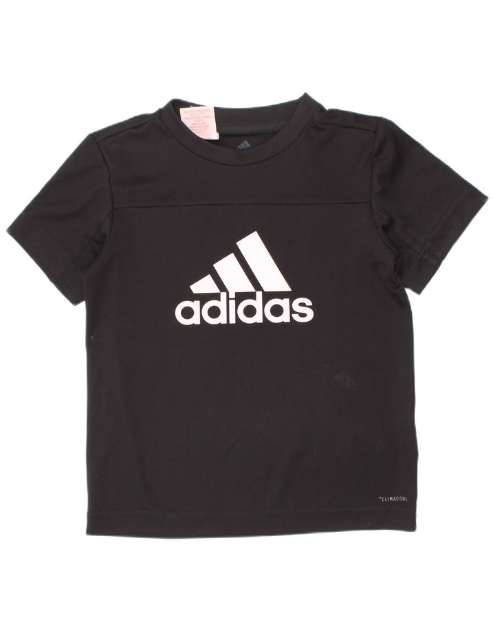 T-shirt grafica Adidas da ragazzo Climacool 5-6 anni 2XS poliestere nero