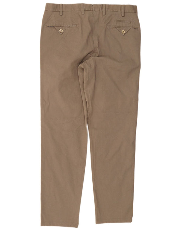 Pantaloni da abito dritti da uomo Massimo Dutti EU 42 Large W32 L29 Cotone beige
