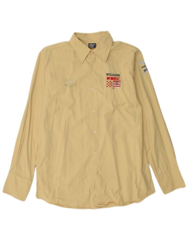 Camicia grafica da uomo Williams Wilson XL in cotone giallo