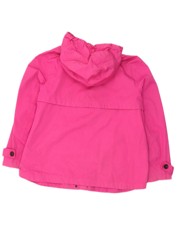 JOULES Giacca antipioggia da donna con cappuccio UK 18 XL Cotone rosa