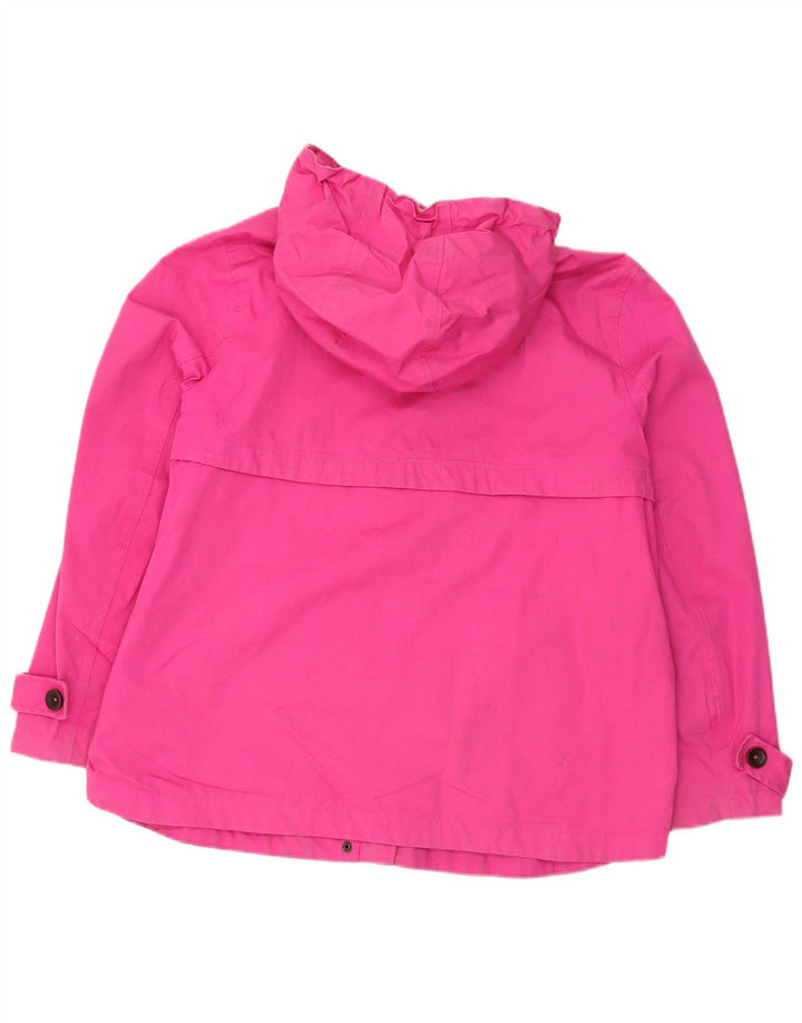 JOULES Giacca antipioggia da donna con cappuccio UK 18 XL Cotone rosa