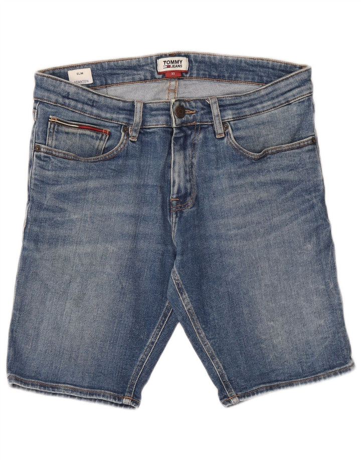 Pantaloncini di jeans slim Scanton da uomo Tommy Hilfiger W32 cotone blu medio