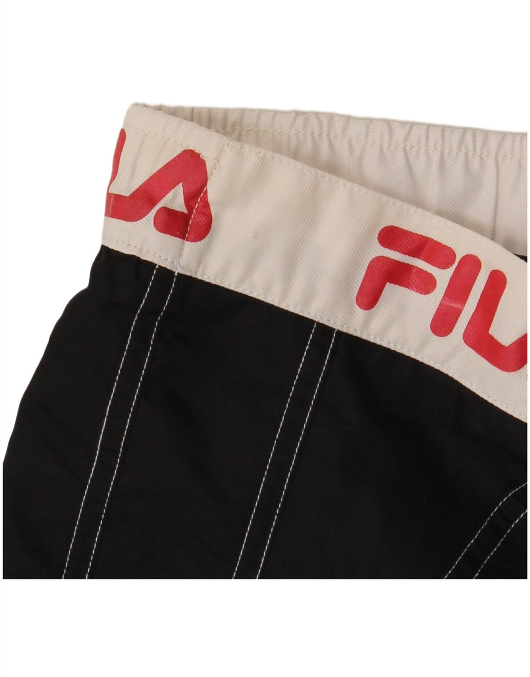 Pantaloncini da bagno grafici da uomo Fila color block medio nero