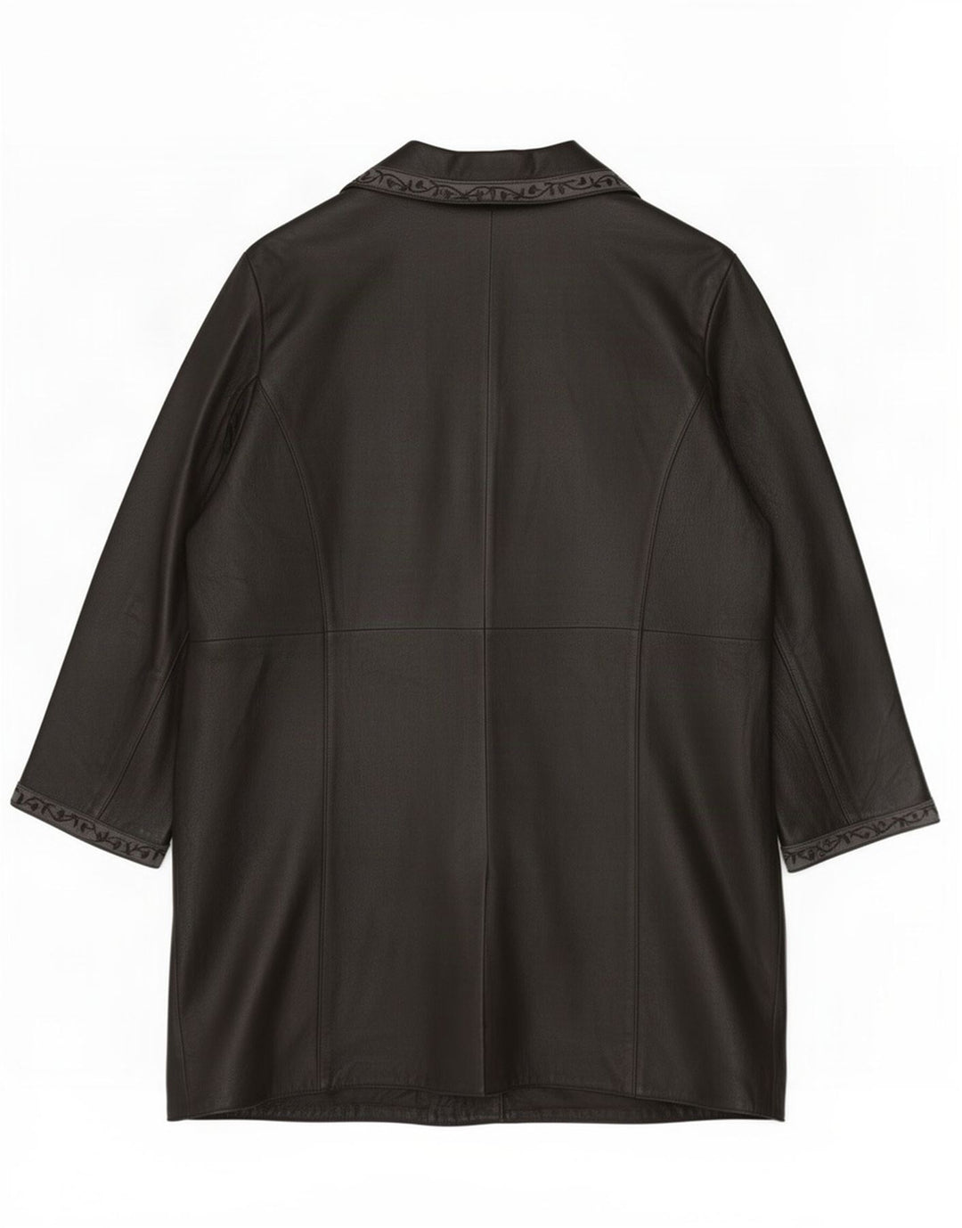 Cappotto in pelle da donna Ulla Popken UK 26 5XL Nero floreale