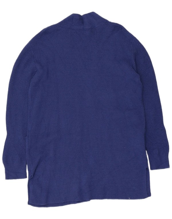 Maglione cardigan aperto lungo da donna Marks & Spencer UK 12 Blu medio