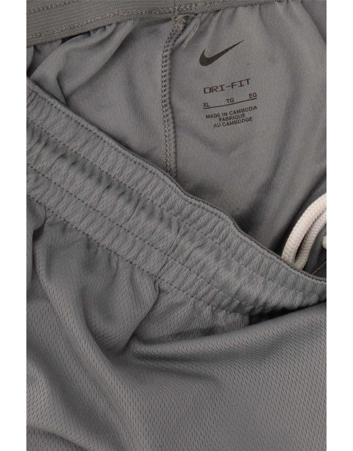 Pantaloncini sportivi Nike Dri Fit Graphic da uomo XL in poliestere color block grigio