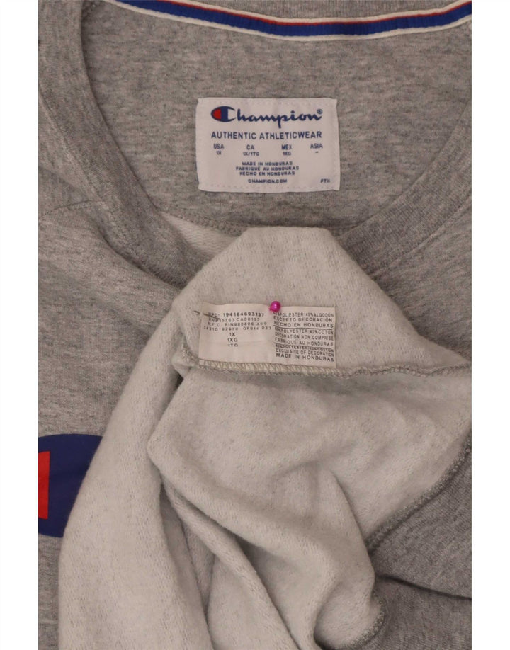 Felpa grafica da uomo Champion Jumper XL Poliestere grigio