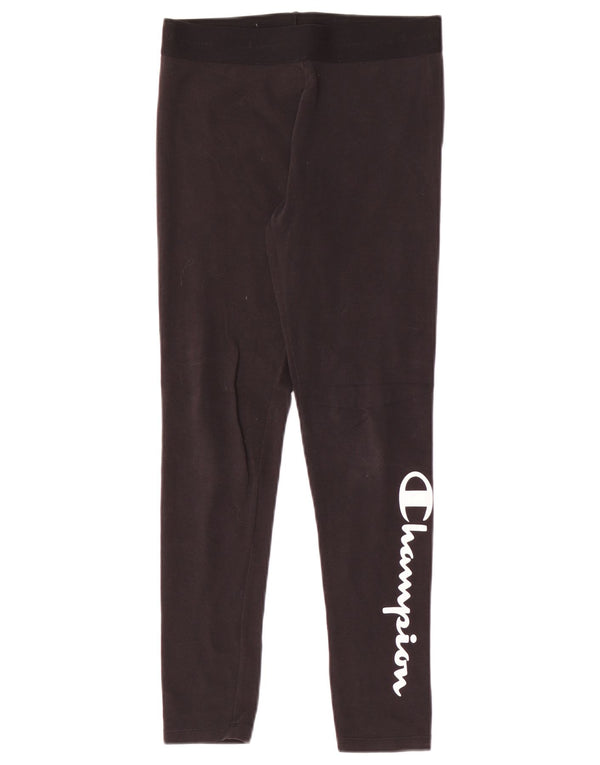Leggings grafici per ragazze Champion 13-14 anni XL cotone nero