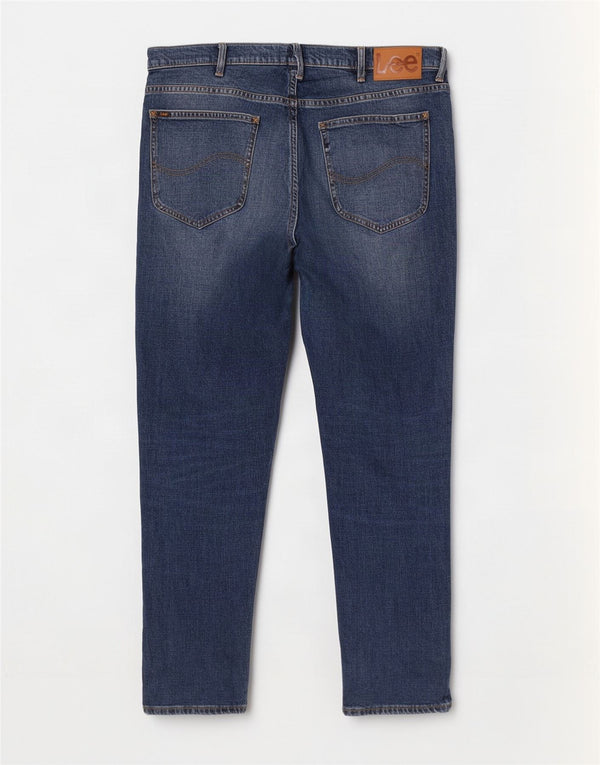 Jeans corti da uomo Lee Rider W40 L27 cotone blu