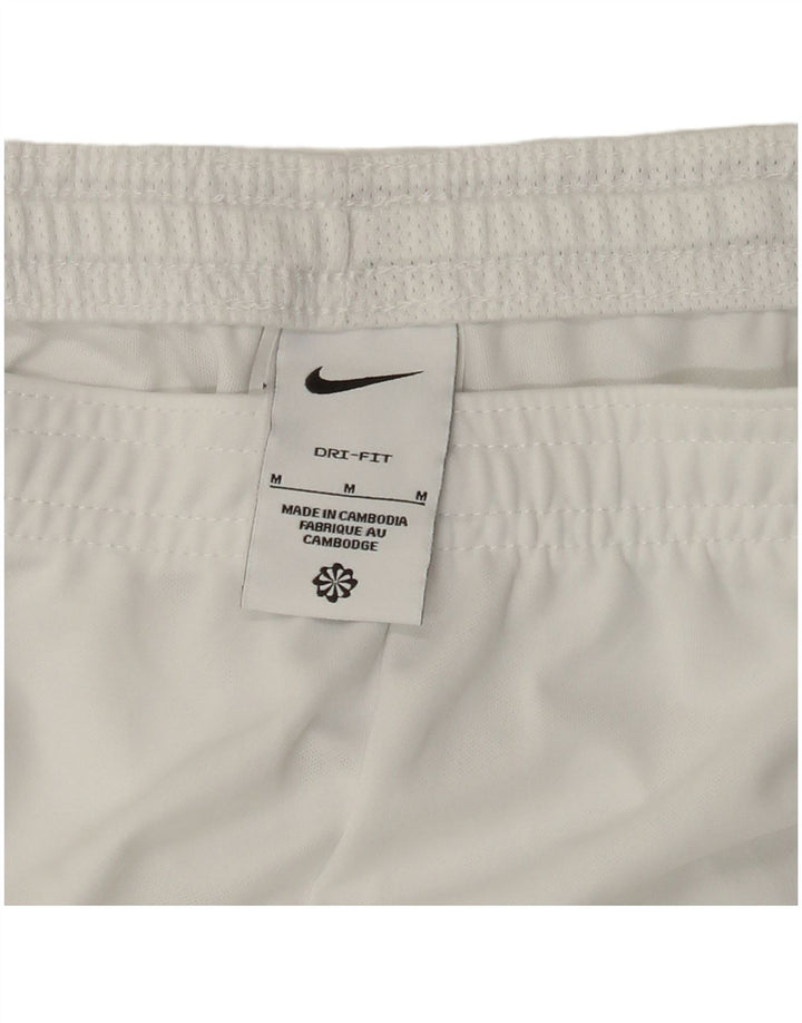 Pantaloncini sportivi NIKE Dri Fit da uomo in poliestere bianco medio