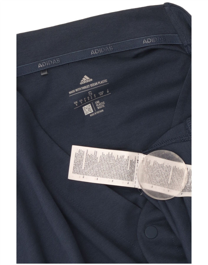 Giacca da ginnastica da uomo Adidas piccola in cotone blu navy