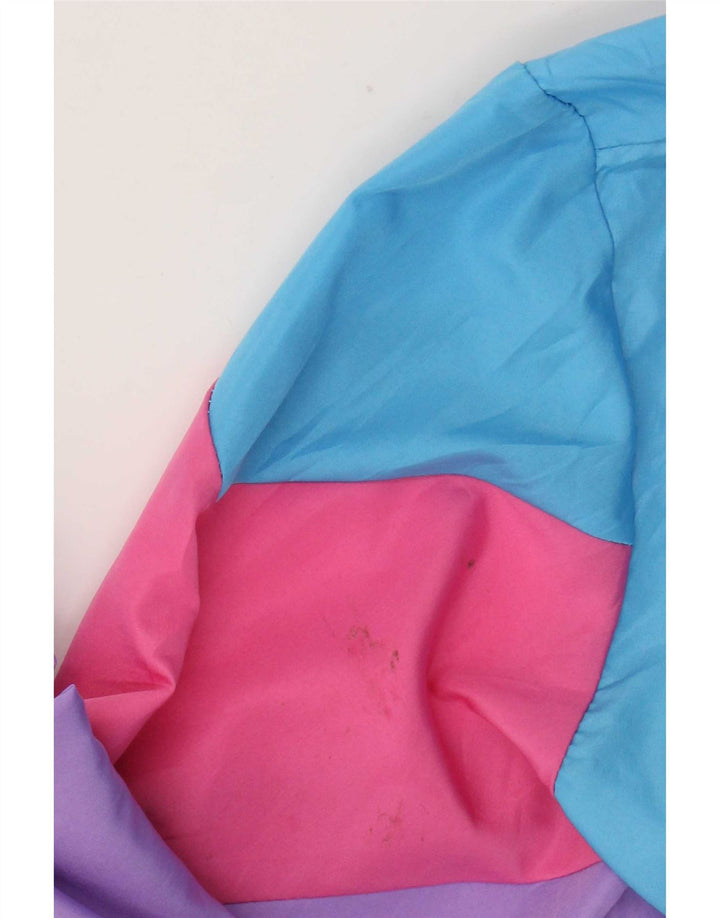 Giacca da ginnastica vintage da uomo 3XL in poliestere color block blu