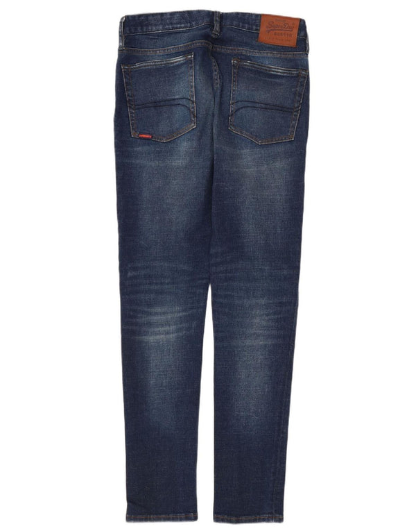 Jeans slim da uomo invecchiati SUPERDRY W32 L29 cotone blu