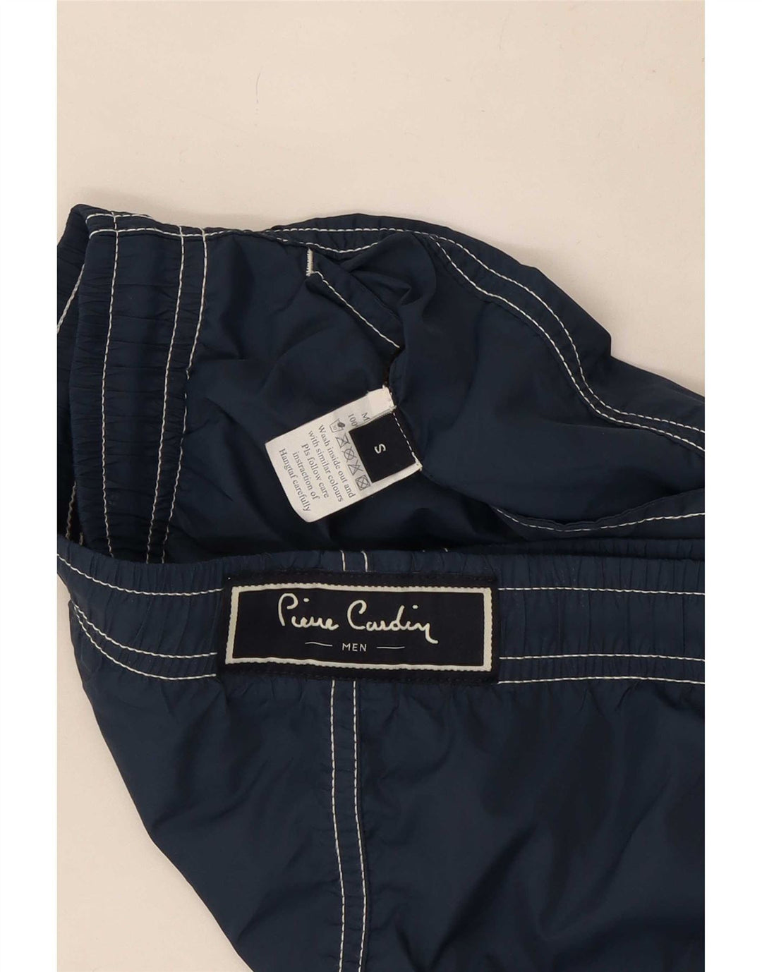 Pantaloncini da bagno da uomo Pierre Cardin piccoli in poliestere blu navy