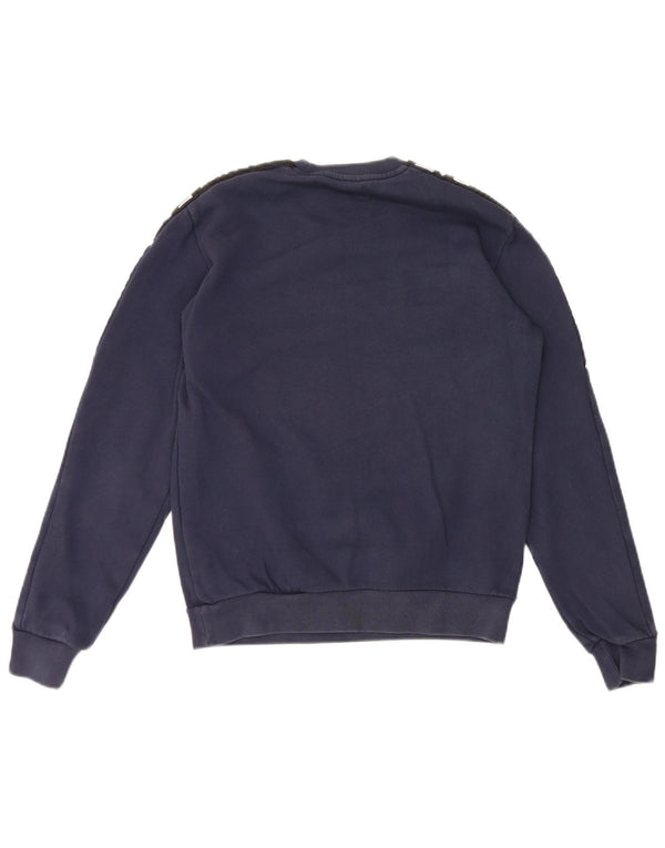 Felpa grafica da uomo Emporio Armani maglione XS blu navy color block