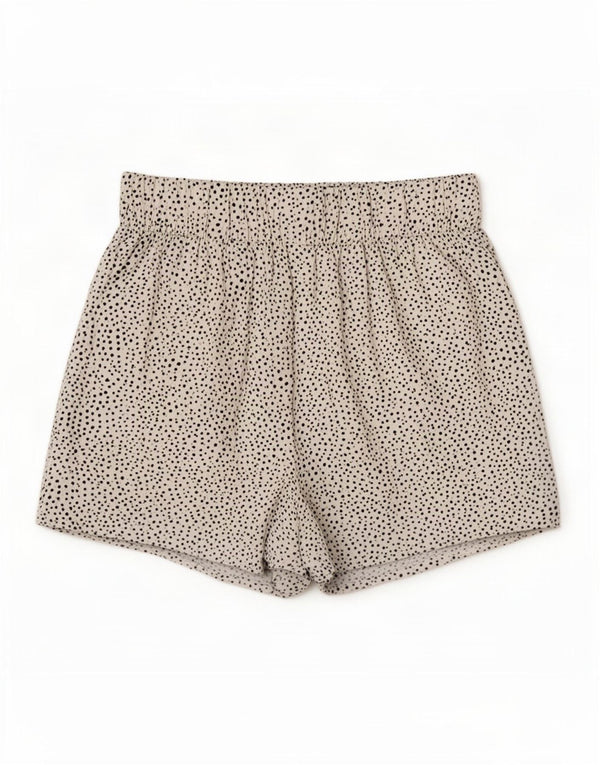 Pantaloncini Marks & Spencer da donna UK 8 Small W26 viscosa maculata bianca