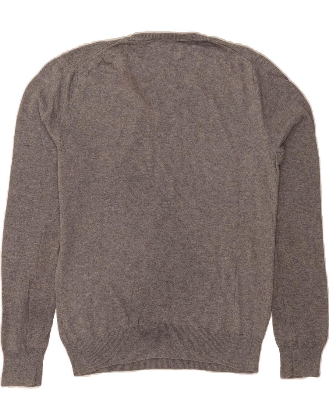 J. CREW Mens V-Neck Jumper Sweater Small Grey Cotton Vintage J. Crew and Second-Hand J. Crew from Messina Hembry 