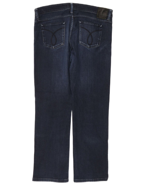 Jeans dritti regolari da uomo Calvin Klein W34 L30 cotone blu navy