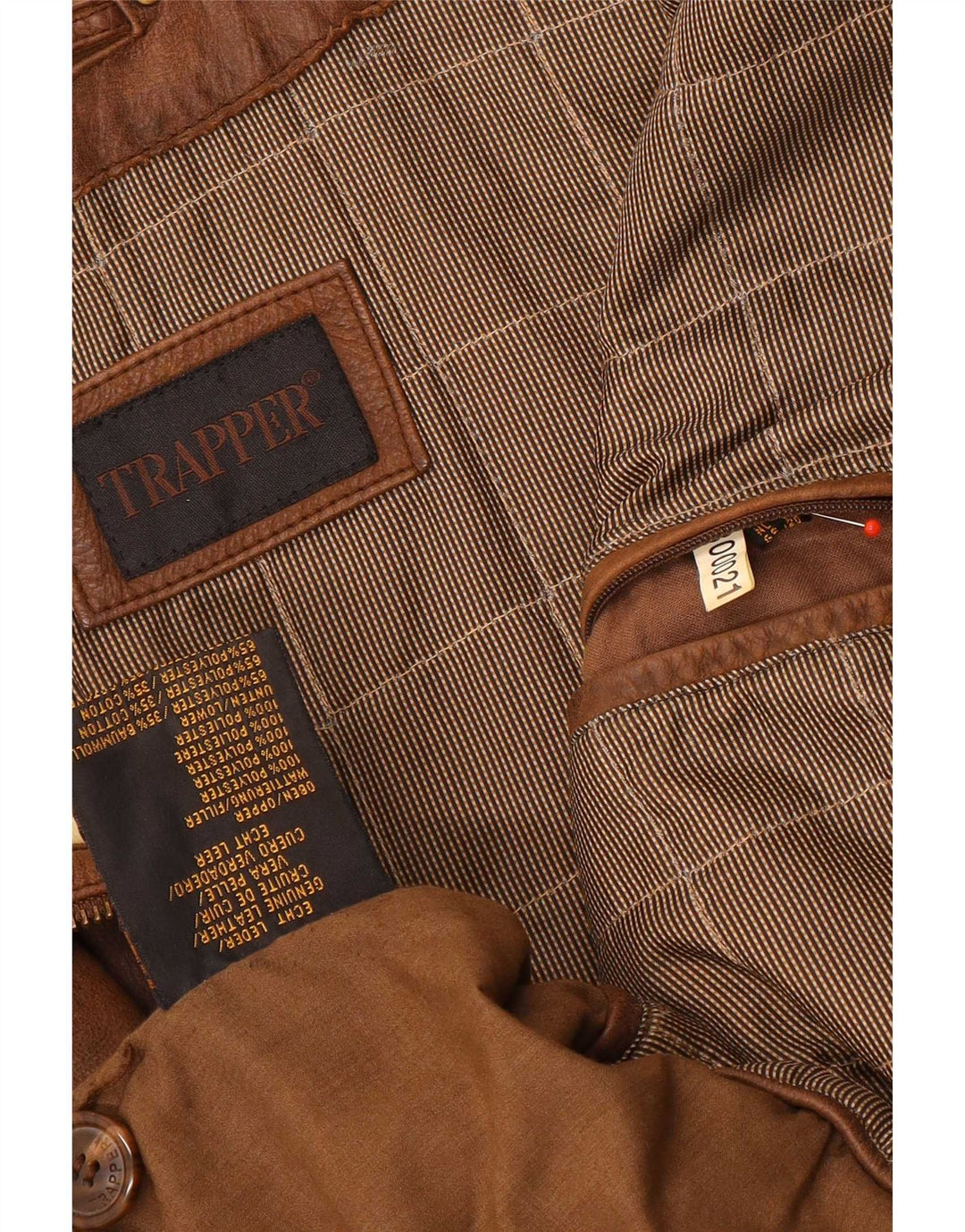 Giacca in pelle da uomo Trapper UK 50 5XL Marrone