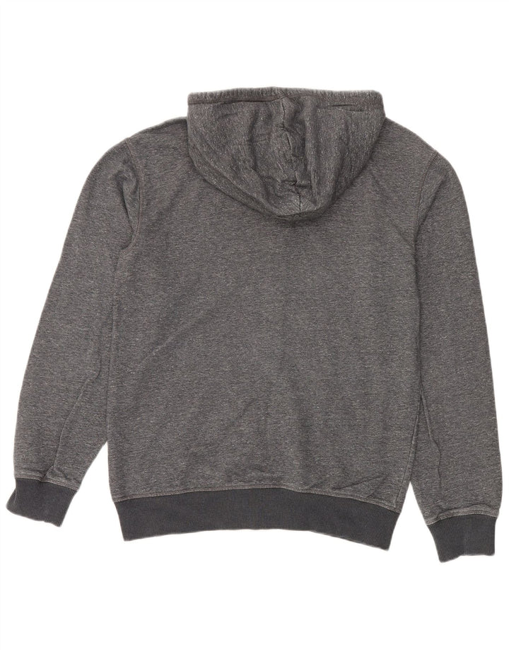 Maglione con cappuccio e zip premium da uomo Quiksilver in cotone grigio medio
