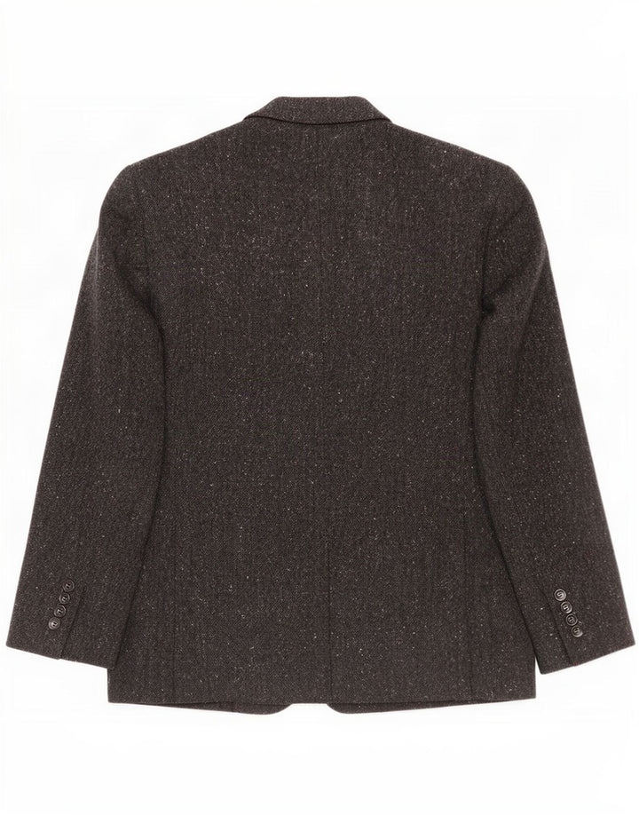 Magee Giacca blazer corta da uomo a 2 bottoni taglia 40 Grigio medio chiazzato