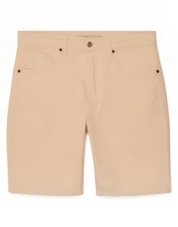 Pantaloncini di jeans da uomo Zara EU 42 Large W32 bianco sporco