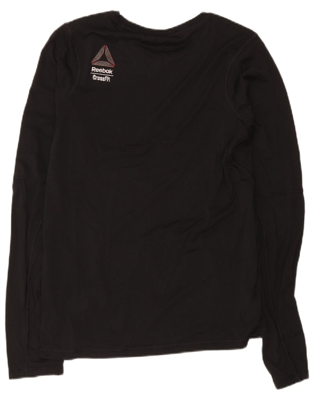 Top Reebok Cross Fit da uomo a maniche lunghe in poliestere nero medio