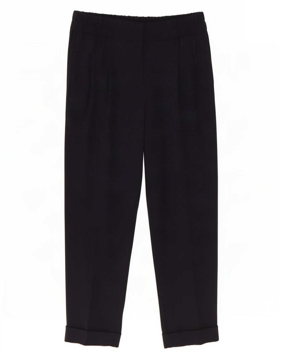 Pantaloni cropped da donna Massimo Dutti EU 40 Medium W30 L25 Viscosa nera