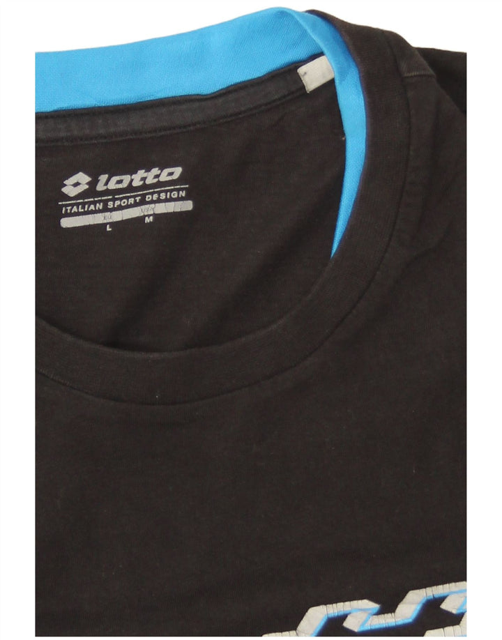 T-shirt grafica da uomo LOTTO Top nera media