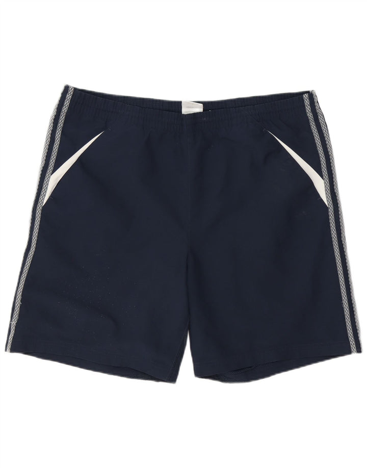 Pantaloncini sportivi Adidas Climacool da uomo grandi in poliestere color block blu navy