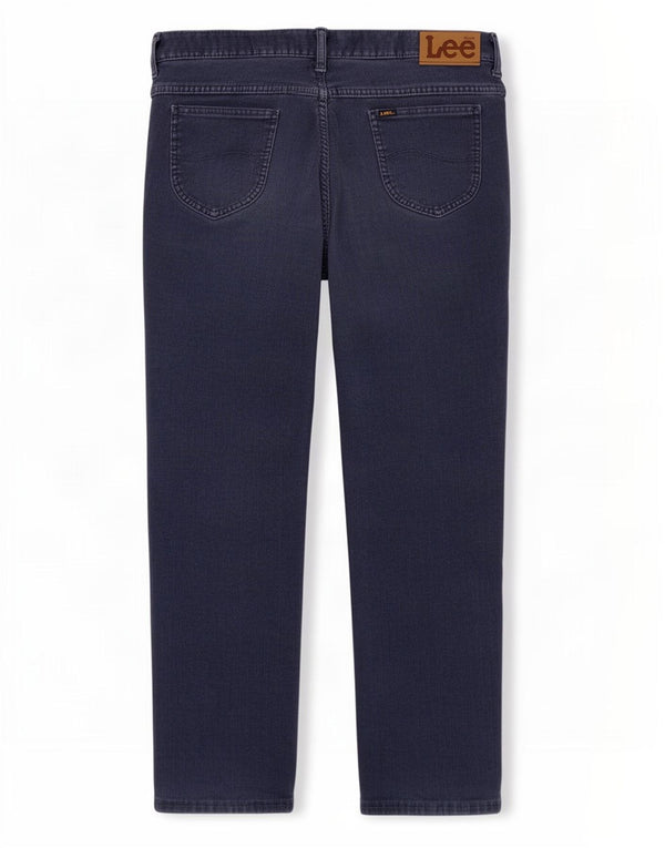 Pantaloni corti da uomo in velluto a coste dritti Lee W34 L26 cotone blu navy