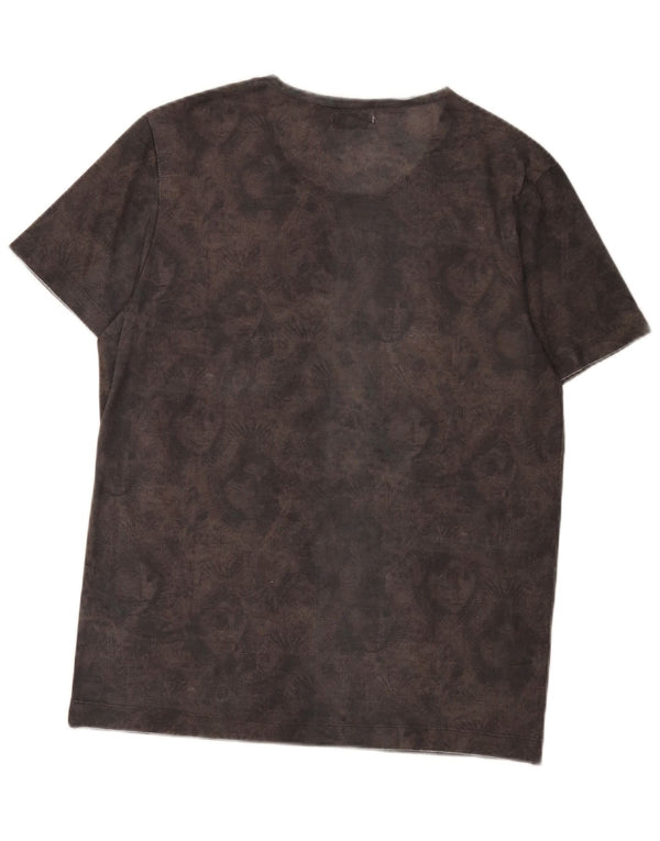 T-shirt grafica da uomo Rifle Top grigio medio Tie Dye