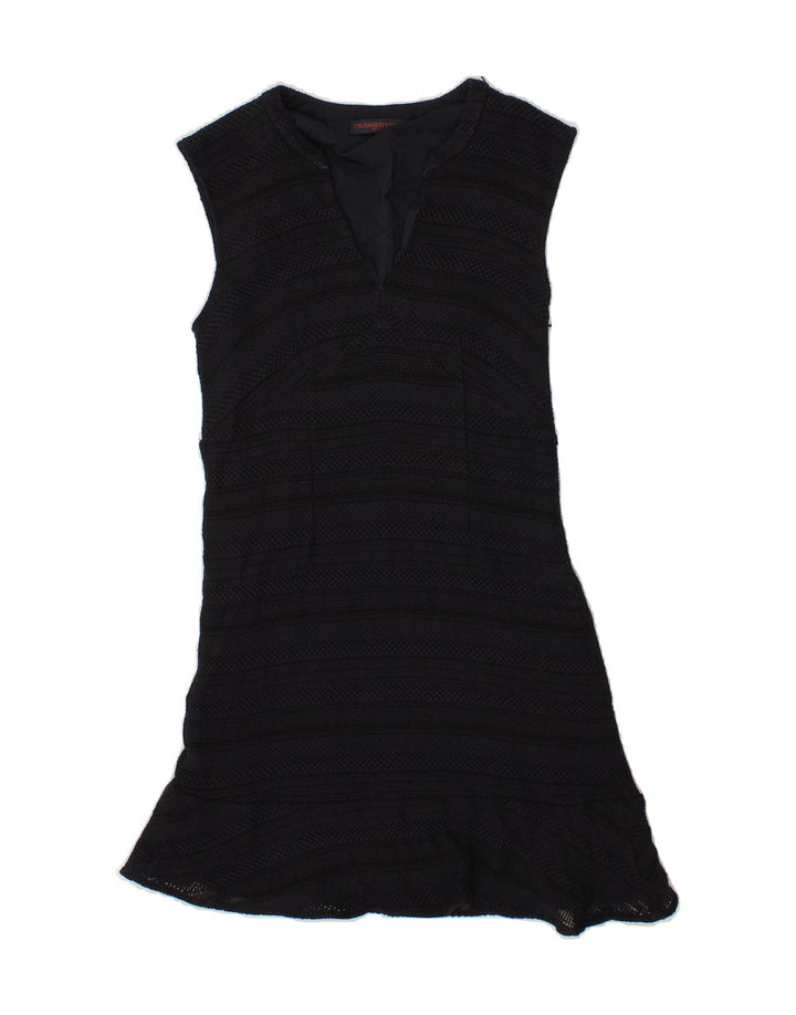 TRUSSARDI JEANS Womens Sleeveless A-Line Dress IT 42 Medium Navy Blue Vintage Trussardi Jeans and Second-Hand Trussardi Jeans from Messina Hembry 