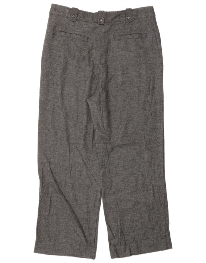 WHITE STUFF Pantaloni casual dritti da donna UK 16 Large W34 L29 Grigio