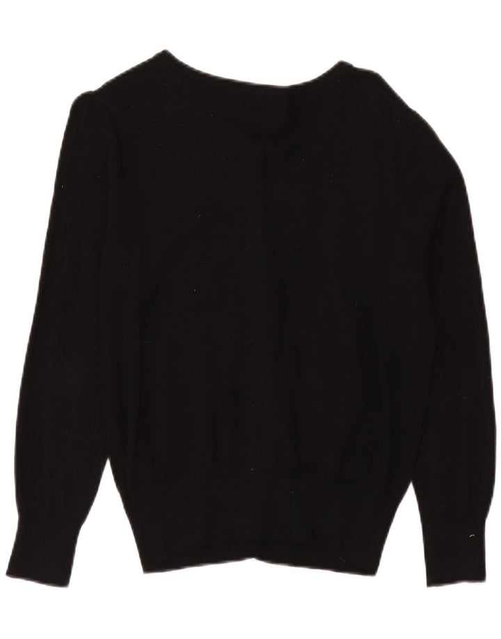 Maglione cardigan da donna Marks & Spencer UK 14 Viscosa nera media
