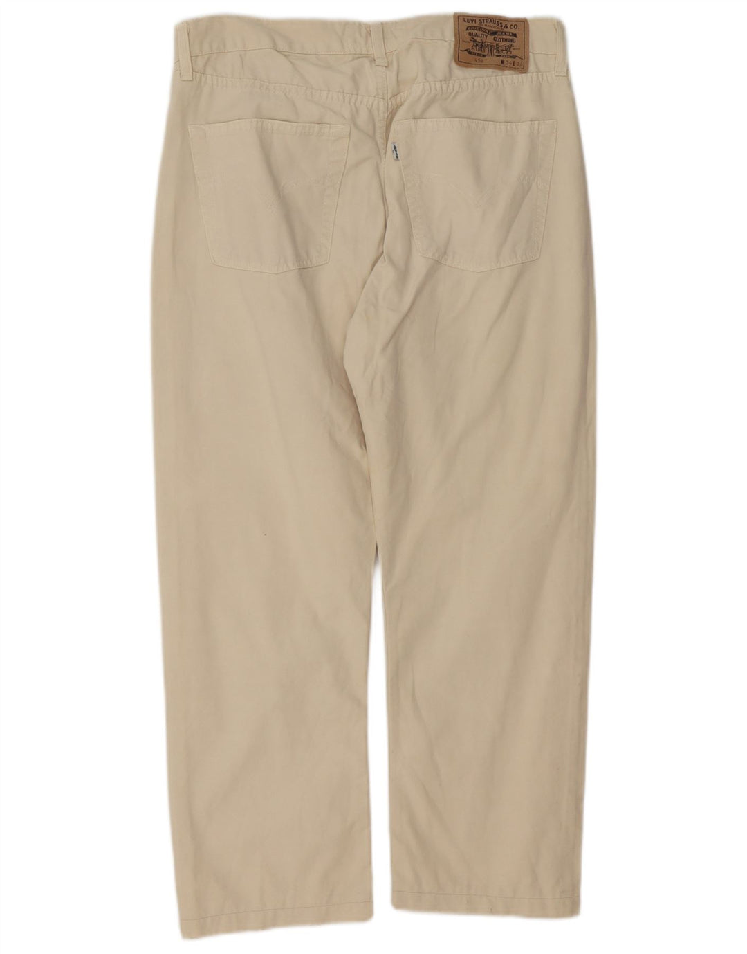 LEVI'S Pantaloni corti dritti da uomo 458 W34 L24 Cotone beige
