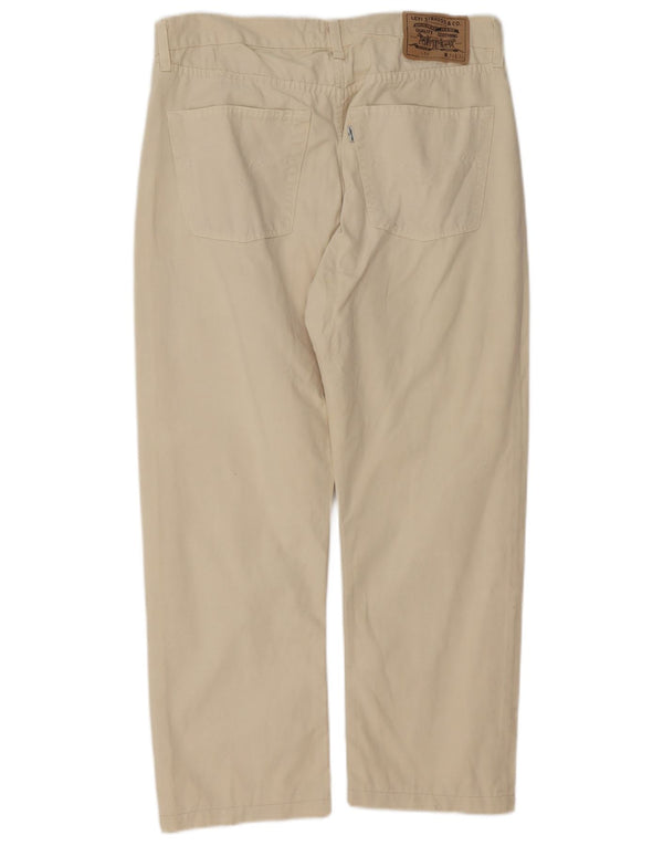 LEVI'S Pantaloni corti dritti da uomo 458 W34 L24 Cotone beige