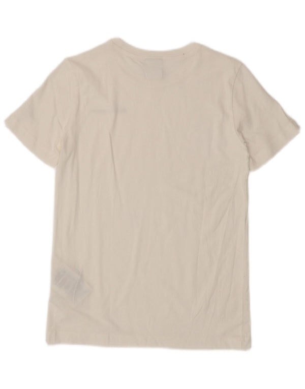 T-shirt da donna CHAMPION Top UK 10 piccola in cotone bianco