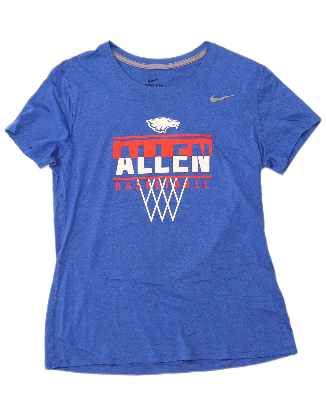 T-shirt grafica da basket NIKE Allen da donna UK 14 grande blu