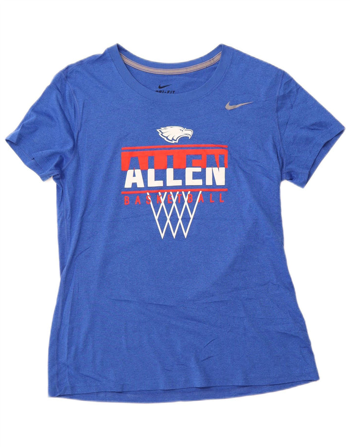 T-shirt grafica da basket NIKE Allen da donna UK 14 grande blu