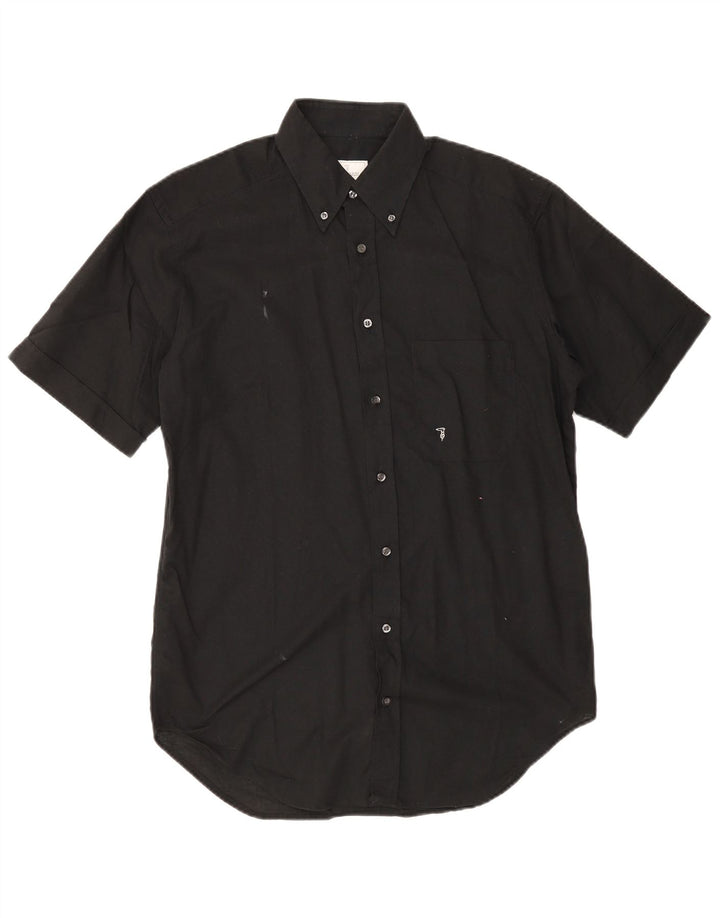 Camicia Trussardi Uomo Manica Corta Taglia 40 151/2 Media Nera