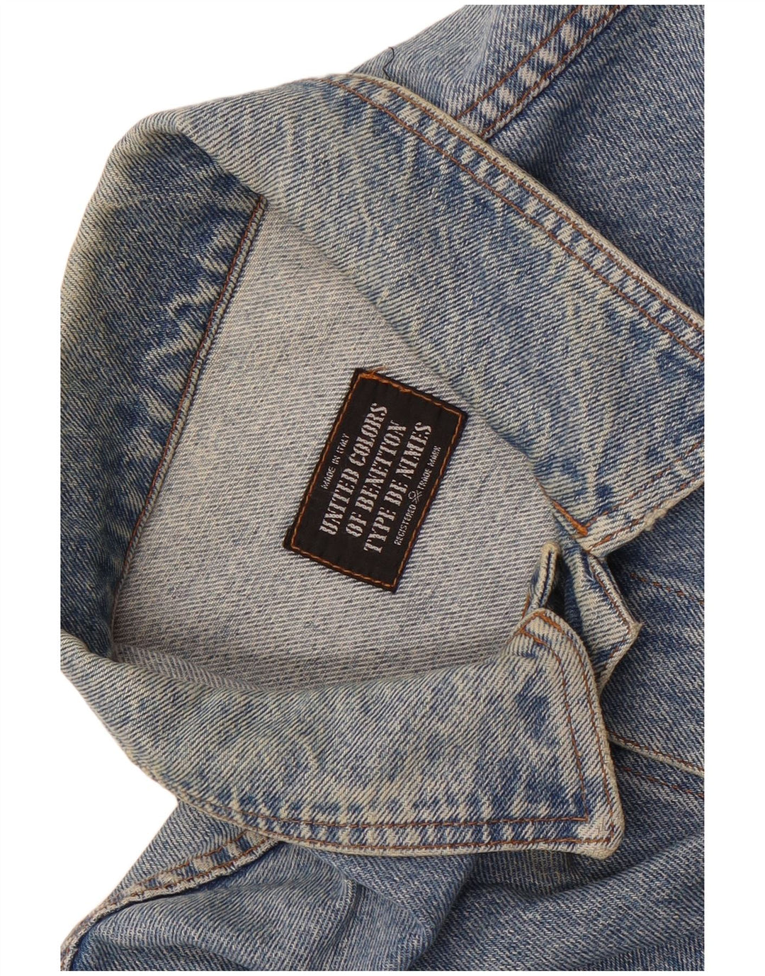 Giacca in denim da uomo Benetton UK 42 XL Blu