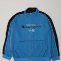 CHAMPION Boys Graphic Tracksuit Top Jacket 15-16 Years Blue Colourblock | Vintage Champion | Thrift | Second-Hand Champion | Used Clothing | Messina Hembry 
