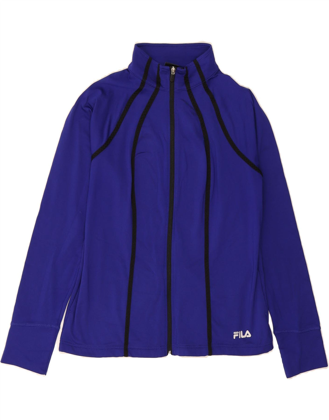 FILA Womens Tracksuit Top Jacket UK 16 Large Blue Polyester Vintage Fila and Second-Hand Fila from Messina Hembry 