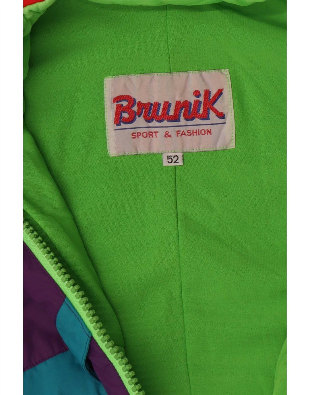 Tuta da sci da uomo Brunik IT 52 Large Viola Colourblock in poliammide
